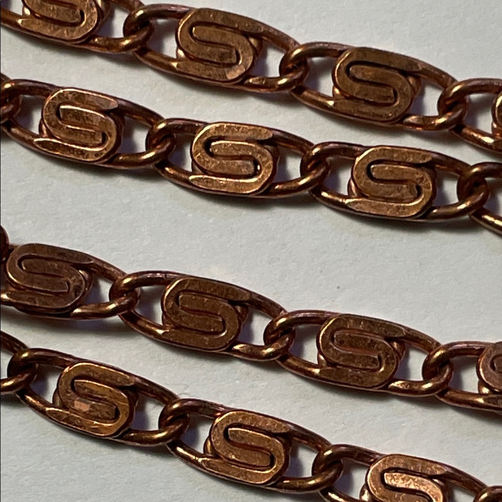 Solid Copper S Link 24” Chain Necklace - image 3